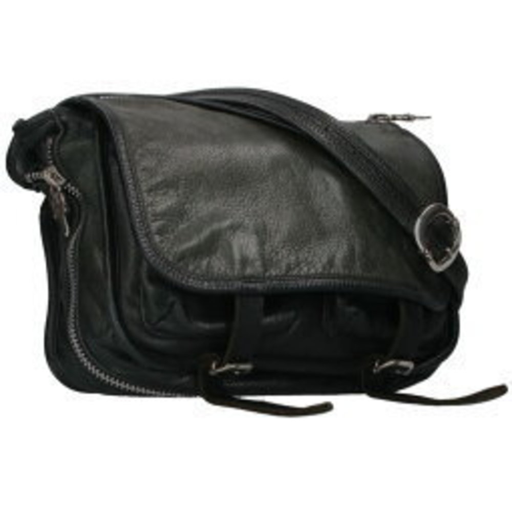 Chrome Hearts SHOULDER BAG TINY Gunslinger Strap Leather Bag Black x